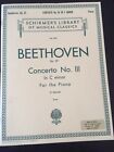 Concert Beethoven No. III en ut mineur pour piano Schirmer 1929