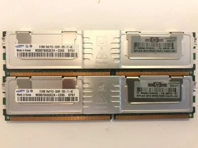 2 x Samsung 512 MB 1Rx8 PC2-5300F-555-11-A0 M395T6553EZ4-CE65 0751 - Image 1 of 3