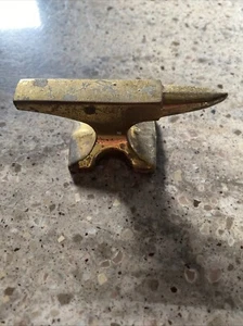Vintage Juwelier Amboss massiv Messing kleiner Uhrmacher Briefbeschwerer. - Bild 1 von 5