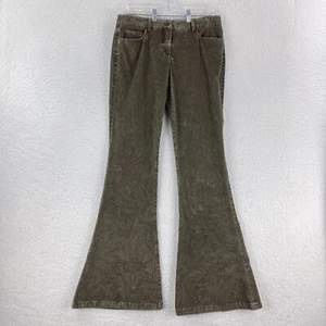 Theory Brown Flare Leg Corduroy Pants Womens Mid-Rise Casual Made in USA Size 8 - Picture 1 of 18