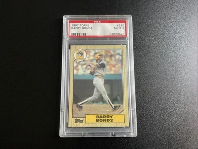 Topps Baseball #320 1987 Barry Bonds (RC) PSA 9 ¡Como nuevo! Foto 1 de 3