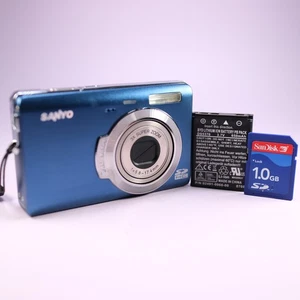 Sanyo VPC-T700 7.0MP Compact Digital Camera Blue Tested - Picture 1 of 7