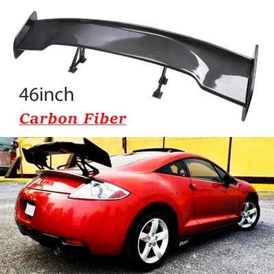 47" Fiber Rear Trunk Spoiler Wing Adjustable GT-Style For Mitsubishi Eclipse 4G Foto 1 de 4
