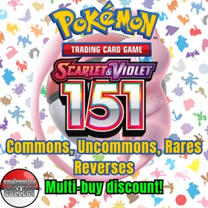 Pokemon Scarlet and Violet 151 single cards Common, Uncommon, Rare, Reverse - Picture 1 of 1