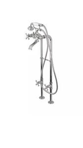 Kingston Brass CCK266K1 Tub Faucet, 28" Length, Polished Chrome/White Claw Foot - Picture 1 of 2