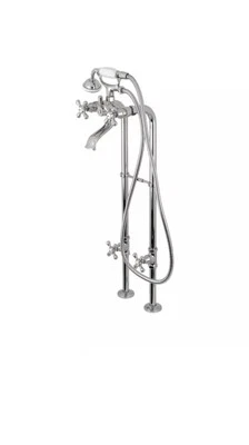 Kingston Brass CCK266K1 Tub Faucet, 28" Length, Polished Chrome/White Claw Foot - Image 1 of 2