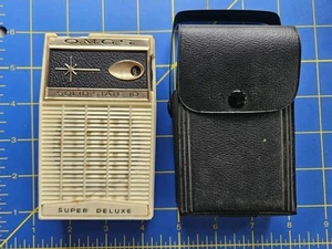Vintage O.M.G.S. Radio Transistor Estado Sólido 10 Ten Super Deluxe con Estuche FUNCIONA - Imagen 1 de 14