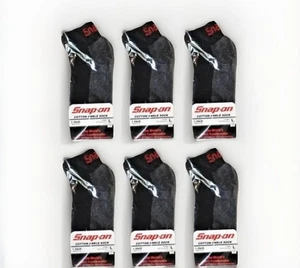 6 PARES Calcetines tobilleros NEGROS para hombre herramienta a presión GRANDES ENVÍO GRATUITO HECHOS EN EE. UU. NUEVOS - Imagen 1 de 2
