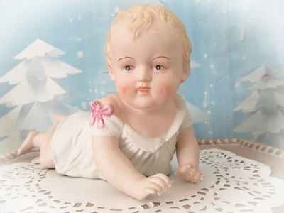 Original Antique German Gebuder Heubach Bisque Piano Baby Figurine. - Image 1 of 4