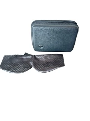 Giorgio Armani черный жесткий чехол веган кожи удобства допп путешествий набор маска для глаз - Изображение 1 из 4