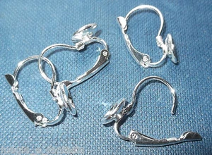 4 MONACHELLE ARGENTO BASE ORECCHINI 4 GANCI PER CREARE FANTASTICI ORECCHINI - Picture 1 of 1
