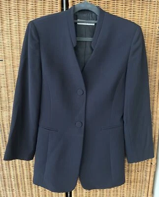 Blazer Giorgio Armani Hecho en Italia 100% Lana Virgen Azul Marino Foto 1 de 4