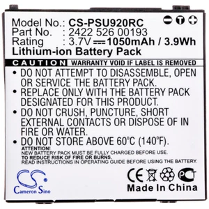 Batterie 1050mAh type 2422-526-00193 Pour Philips Pronto TSU9200/37, TSU920037 - Zdjęcie 1 z 3