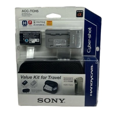 Nuevo kit de viaje Sony Value ACC-TCH5 para Cybershot Handycam NP-FH50 batería/BC-TRP Foto 1 de 2