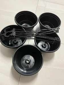 Black 200 mm Saucerless Hanging Pot , Pots Great for Outdoor and Indoor New - Picture 1 of 9