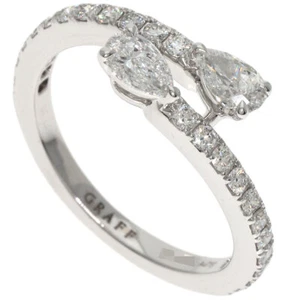 GRAFF Ring Duet Wraparound Diamond K18 White Gold - Picture 1 of 7