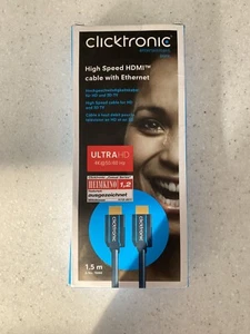 Clicktronic Premium High Speed HDMI cable 4K ULTRA HD - 50/60 HZ - 1.5m/70302 - Picture 1 of 5