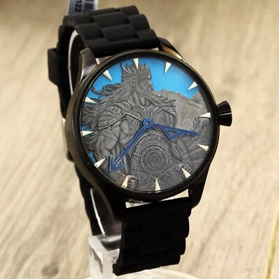 Reloj de pulsera Omega de 1900 hecho en Suiza PVD negro matrimonio para hombre único esfera vikinga Foto 1 de 4