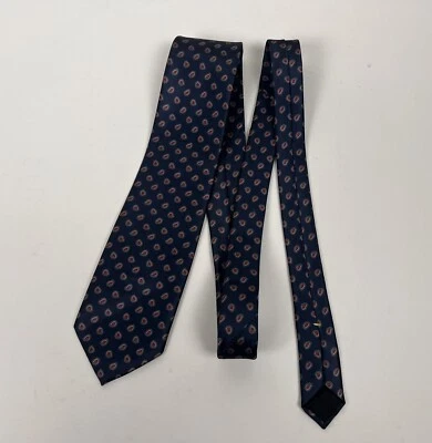 Corbata de hombre Wembley medallón cachemir clásico azul seda Foto 1 de 4