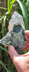 Bergkristall Bergkristall Himalaya Spitze mit Clorit /474g - Bild 1 von 7
