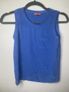JOE FRESH XS Pocket Tank Wide Shoulder Blue Round Neck CUTE! - Picture 1 of 4