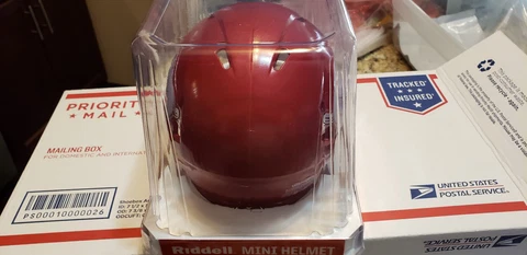 IOWA STATE CYCLONES RED  SPEED REPLICA MINI HELMET NCAA RIDDELL Cover