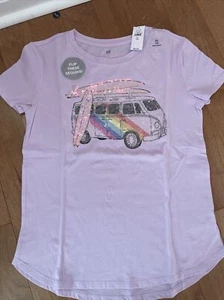 NWT GapKids girls short sleeve t-shirt sequins size XL (12) - Picture 1 of 5