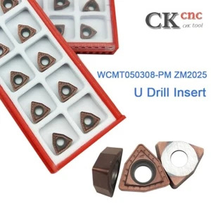 10pcs WCMT050308 -PM ZM2025 / WCMX05 U drill inserts For brute force drilling - Picture 1 of 5