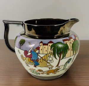 Jarra jarra esmaltada escasa caza dragón Saint George Belleek American Lenox de colección - Imagen 1 de 11