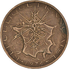 [#366749] Moneta, Francja, Mathieu, 10 Francs, 1976, AU(50-53), Mosiądz niklowy,