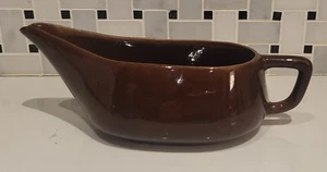 Vintage Brusche California Pottery Dubonnet Burgundy Maroon Al Fresco Gravy Boat - Picture 1 of 7