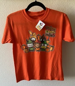 Sanrio X Tanaka Farms Youth Small Orange Fall Pumpkin T-Shirt NWT 2018 Rare - Picture 1 of 7