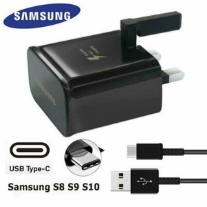 GENUINE FAST CHARGER PLUG & CABLE FOR GALAXY S8 S8+ S9 S10 PLUS A21s Note 8 9 10