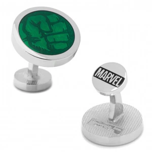 The Hulk Fists Marvel Comics Superhero Cufflinks Inc Silver Color Green - Picture 1 of 2