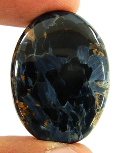 35.25 Ct Natural Blue Pietersite Loose Gemstone Cabochon Wire Wrap Stone - 62259 - Picture 1 of 5