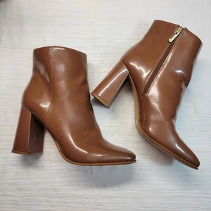 Botines J Lo Josey Talla 11 Marrón Tostado Cremallera Completa Tacón Alto - Imagen 1 de 8