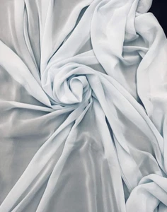 Light blue Sheer High Chiffon polyester Fabric 58" wide - Picture 1 of 1
