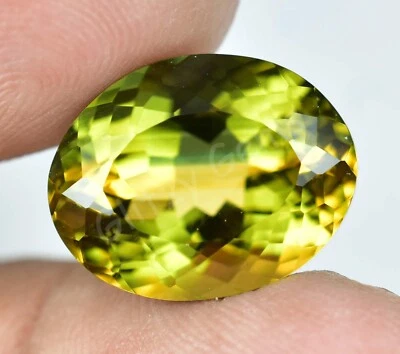 Natürlich Zweifarbig ( Gelb & Grün) Turmalin 12.75 CT Oval Zertifiziert - Bild 1 von 4