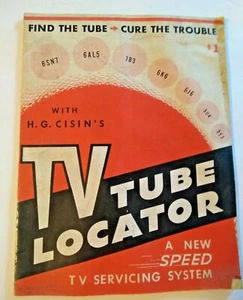 Tubos de televisión vintage H G Cisins localizador de tubos de televisión 1953 - Imagen 1 de 7
