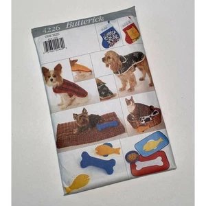 Butterick 4226 Pet Accessory Sewing Pattern 1995 Uncut Vintage Coat Bed Toys Etc - Picture 1 of 2