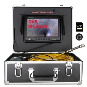 9" DVR Pipe Sewer Inspection Video Camera Industrial Endoscope LED Adjustable - Picture 1 of 21