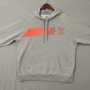Under Armour Men's Hoodie Sz XXL Fleece Gray Orange Graphic Pullover Streetwear - Picture 1 of 14