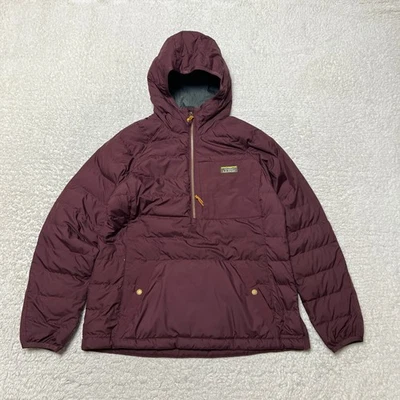 LL Bean Jacket Women Medium Purple Downtek Half Zip Puffer Parpa Mountain Hiking - Image 1 of 4