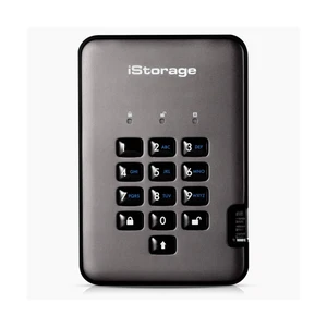 iStorage diskAshur PRO2 500GB Secure Encrypted Hard Drive 256-bit USB 3.2 - Afbeelding 1 van 10