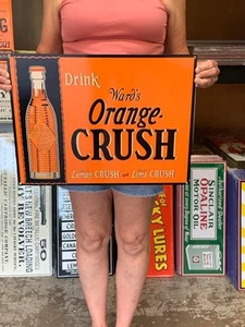 Vintage Style Metal Sign Wards Orange Crush 15x20 Made in USA - Picture 1 of 2