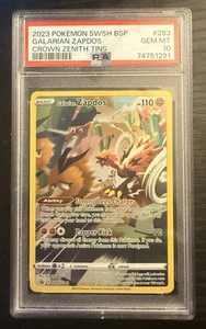 Pokemon Galarian Zapdos Crown Zenith Tins Full Art Promo SWSH283 PSA 10 Gem Mint - Picture 1 of 2
