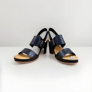 Kork-Ease San Carlos Leather Buckle Platform Block Heel Clog Sandals -New w/ Box - Picture 1 of 7