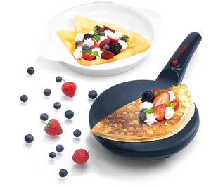 8" Crepe Maker - Antihaft Keramik Elektrische Grillplatte für Crêpes, Tortillas & Omele - Bild 1 von 7