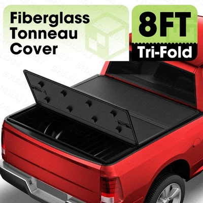 Cubierta rígida triple plegable para camioneta Dodge Ram 1500 2500 3500 03-25 plataforma FRP de 8 ft Foto 1 de 4