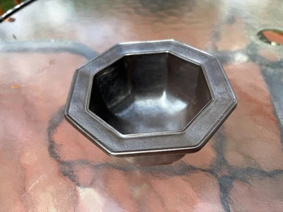 Juliska Pewter Stoneware Ceramic Octagonal Ramekin Cereal Bowl 5" - Image 1 of 4